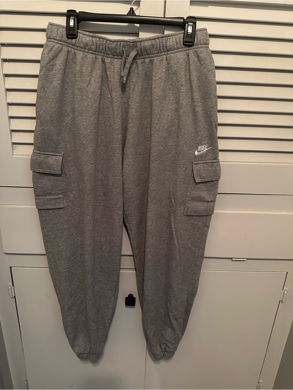 Nike Light Gray Fleece Jogger Pants